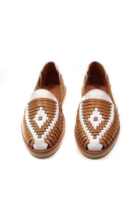 Zapato Mapache Ibarra cuero y blanco