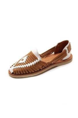 Zapato Mapache Ibarra cuero y blanco