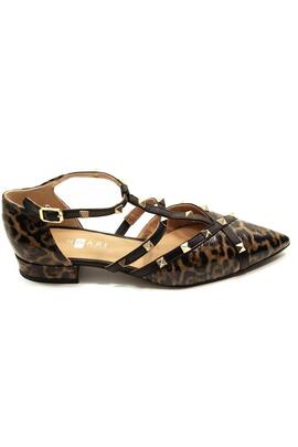 Zapato Angari Viena charol leopardo