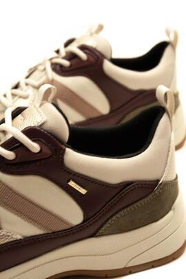 Deportiva Geox Berinike ABX beis y burdeos