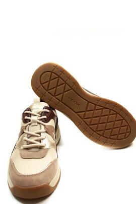 Deportiva Geox Berinike ABX beis y burdeos