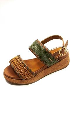 Sandalia Jeep Karina Raffia verde