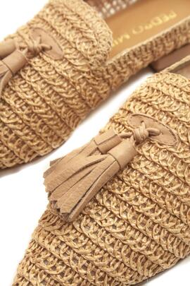 Zueco Pedro Miralles Cloe rafia beis