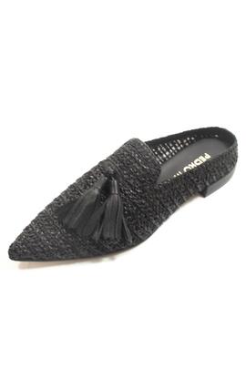 Zueco Pedro Miralles Cloe rafia negra