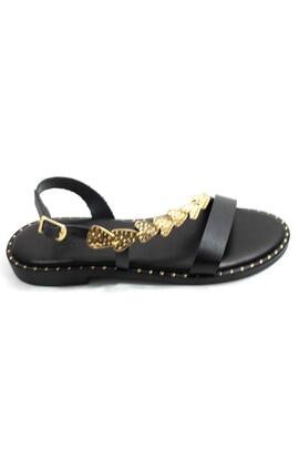 Sandalia Myconian Corazones negra