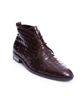 Botines Elvio Zanon cordon coco marron