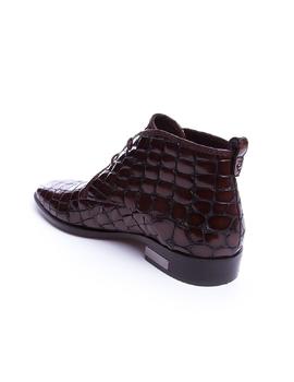 Botines Elvio Zanon cordon coco marron