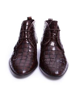 Botines Elvio Zanon cordon coco marron