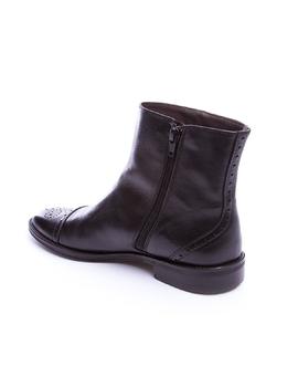 Botines Pertini picado cremallera negro