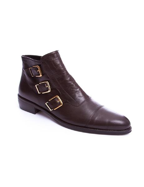 Botines hebillas marron