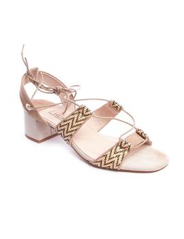 Sandalias Humat tacon tiras beis