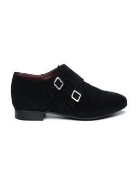 Zapato Frau hebillas serraje negro