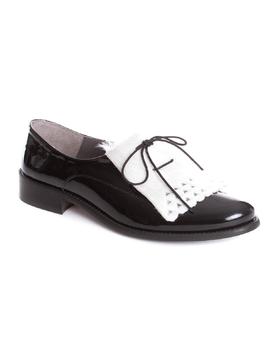 Zapato Salonissimos fleco Yuni negro/blanco