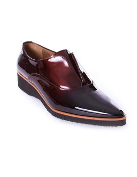Zapato abertura Pertini charol burdeos