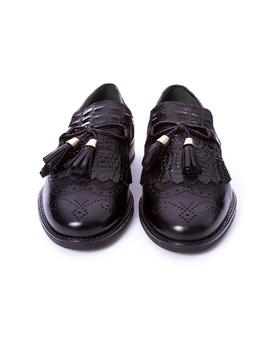 Zapato El Cuco goma flecos negro