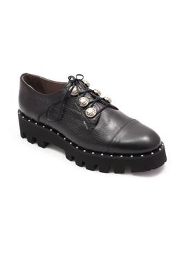 Zapato Pertini botones negro en Zapateria Viñas