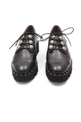 Zapato Pertini botones negro en Zapateria Viñas
