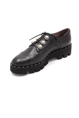 Zapato Pertini botones negro en Zapateria Viñas