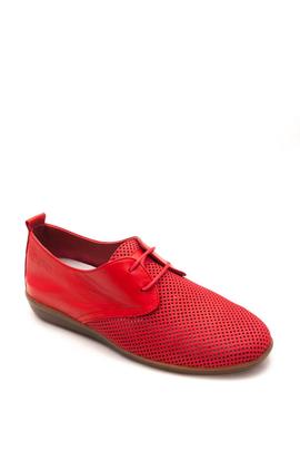 Zapato 24Hrs cordones calado en rojo