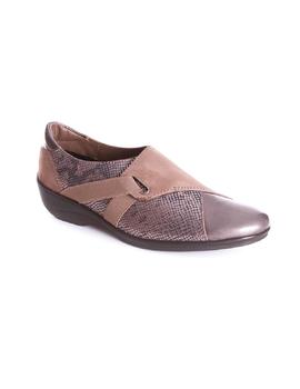 Zapato 24 HRS cuña elastico en taupe