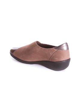 Zapato 24 HRS cuña elastico en taupe