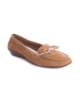 Zapato cuña picado 24Hrs cuero