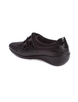 Zapato 24Hrs cuña velcros negro