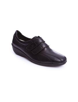 Zapato 24 Hrs cuña velcros negro