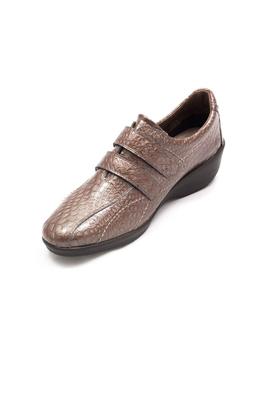 Zapato 24Hrs cuña velcro en taupe