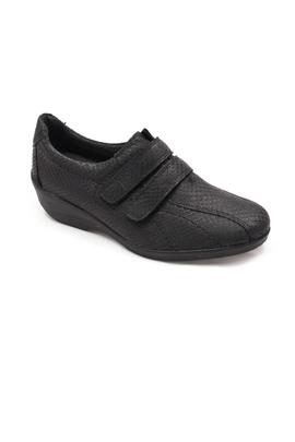 Zapato 24Hrs cuña velcro negro