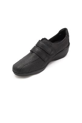 Zapato 24Hrs cuña velcro negro