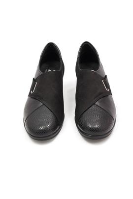 Zapato 24Hrs cuña elastico en negro
