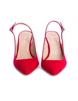 Zapato Calzados Marian tacon abierto rojo