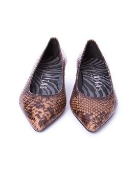 Zapato Hispanitas tacon corte salon serpiente