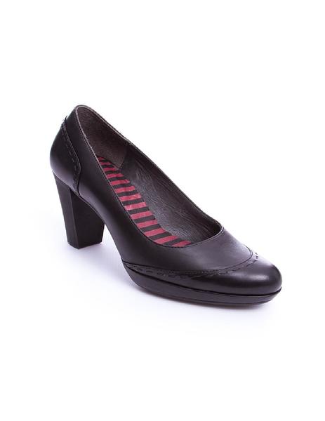 Zapato tacon Ariadna Alto Camper negro