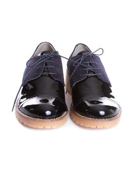 Zapato Salonissimos tacon Julissa charol azul