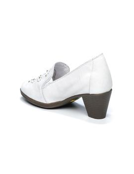 Zapato tacon adorno 24Hrs blanco