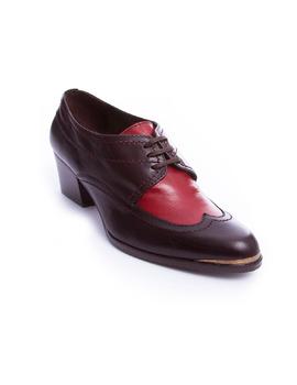 Zapato El Cuco cordon tacon marron