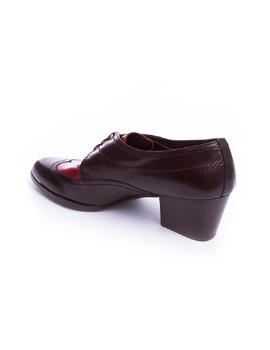 Zapato El Cuco cordon tacon marron