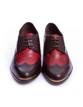 Zapato El Cuco cordon tacon marron