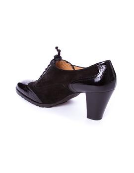 Zapato El Cuco tacon cordon negro