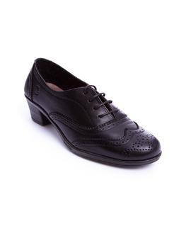 Zapato 24 Hrs tacon cordon negro