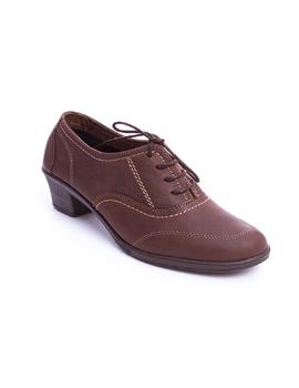 Zapato 24 Hrs tacon marron en marron