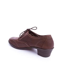 Zapato 24 Hrs tacon marron en marron