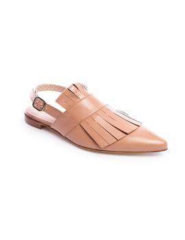 Zueco Pertini mule fleco nude en Zapateria Viñas