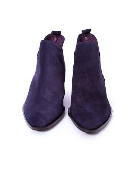 Botin El Cuco tacon serraje azul