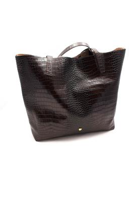 Bolso Pedro Miralles grabado coco marron