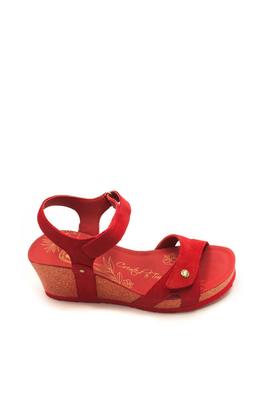 Sandalia Panama Jack Julia Basics B16 Nobuck Rojo