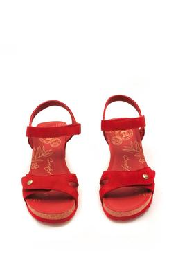 Sandalia Panama Jack Julia Basics B16 Nobuck Rojo