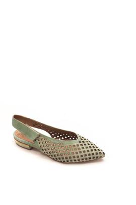 Zapato Pedro Miralles abierto talón calado verde